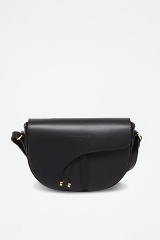 Sac bandoulière en cuir Kena - Argenté et noir