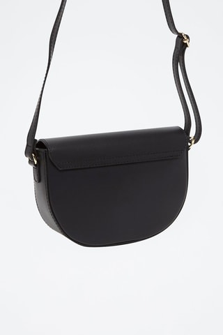 Sac bandoulière en cuir Kena - Argenté et noir