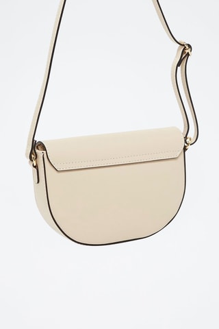 Sac bandoulière en cuir Kena - Blanc et doré