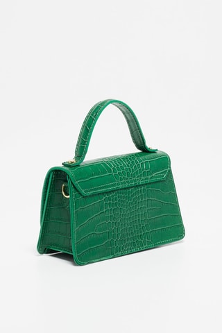 Sac à main en cuir Lily Croco - Vert