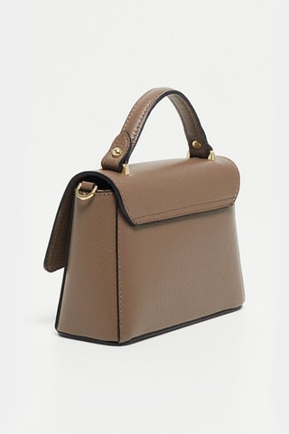 Sac à main en cuir Mathilde - Gris