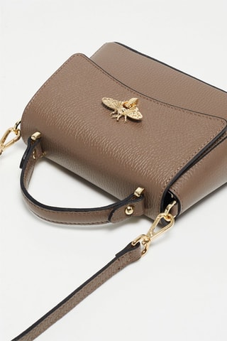 Sac à main en cuir Mathilde - Gris