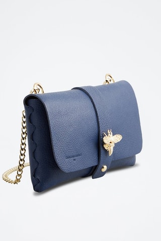 Sac bandoulière en cuir Ivy - Bleu