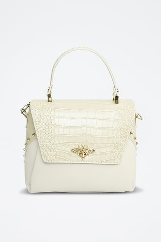 Sac à main en cuir Yasmin - Blanc