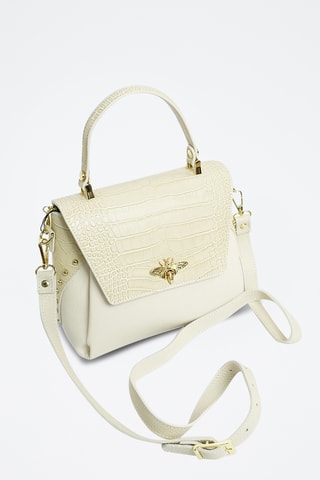 Sac à main en cuir Yasmin - Blanc