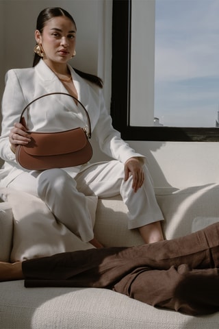 Sac porté épaule en cuir Ysys - Marron - Marron