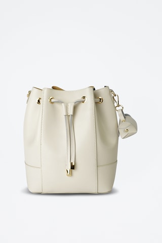 Sac seau en cuir Liora - Blanc