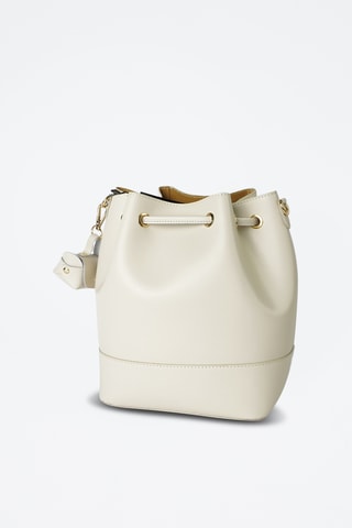 Sac seau en cuir Liora - Blanc