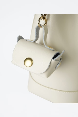 Sac seau en cuir Liora - Blanc