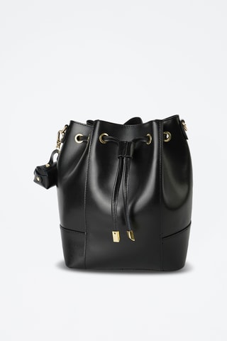 Sac seau en cuir Liora - Noir