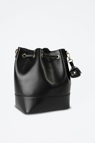 Sac seau en cuir Liora - Noir