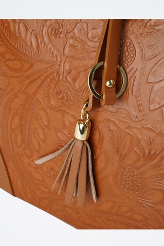 Sac à main en cuir Lyra - Camel