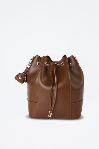 Sac seau en cuir Liora - Marron