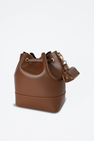 Sac seau en cuir Liora - Marron