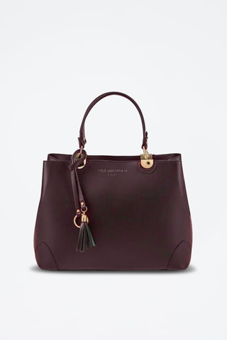 Sac à main en cuir Armel - Bordeaux