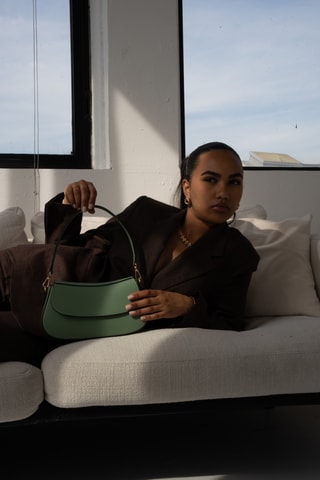 Sac porté épaule en cuir Ysys - Vert - Vert