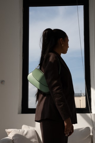 Sac porté épaule en cuir Ysys - Vert - Vert