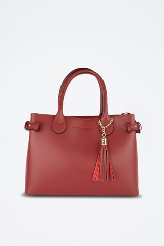 Sac à main en cuir Anita - Bordeaux - Bordeaux