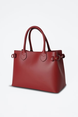 Sac à main en cuir Anita - Bordeaux - Bordeaux
