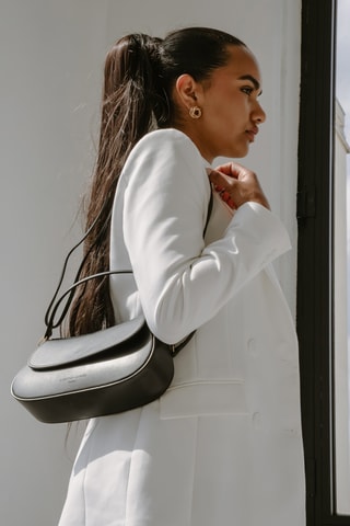 Sac porté épaule en cuir Ysys - Noir - Noir