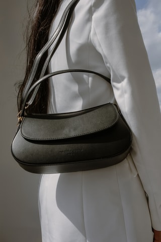 Sac porté épaule en cuir Ysys - Noir - Noir