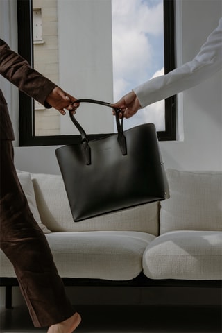 Sac à main en cuir Feria - Noir - Noir