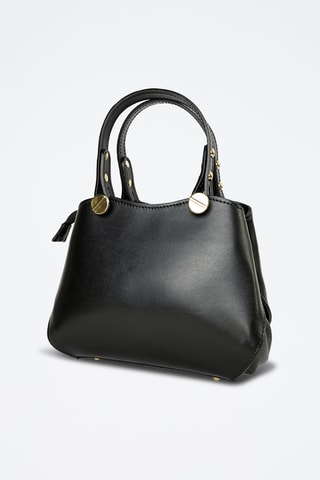 Sac à main en cuir Mini Karia - Noir - Noir