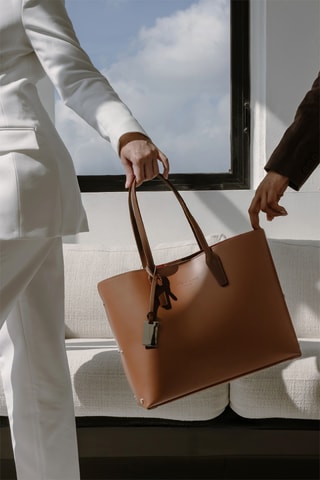 Sac à main en cuir Feria - Marron - Marron