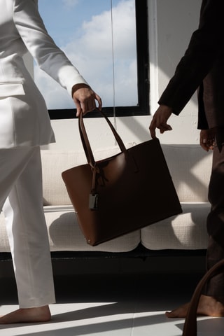Sac à main en cuir Feria - Marron - Marron