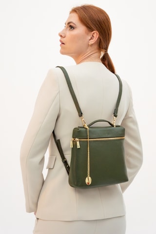 Sac à dos en cuir Ester - Vert