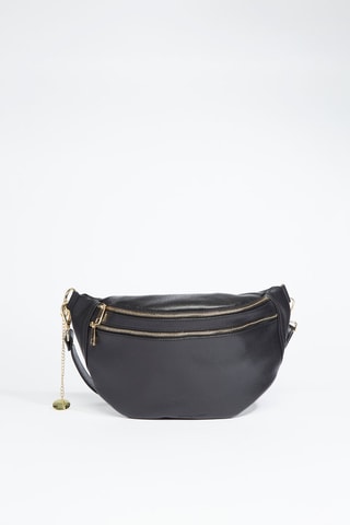 Sac banane en cuir Dayana - Noir