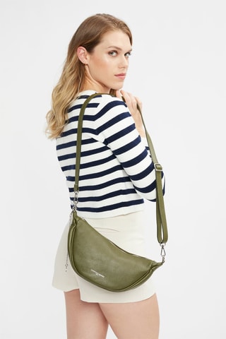 Sac bandoulière en cuir Jonas - Vert