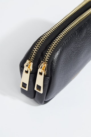 Porte-monnaie en cuir Tamar - Noir