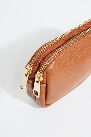 Porte-monnaie en cuir Tamar - Camel