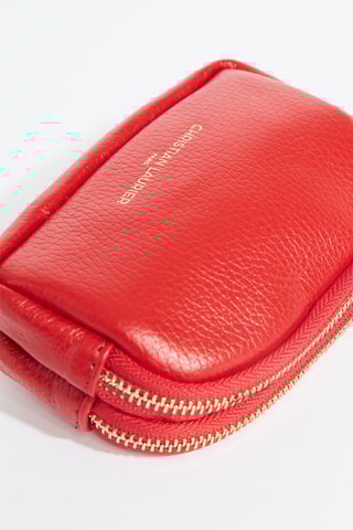 Porte-monnaie en cuir Tamar - Rouge