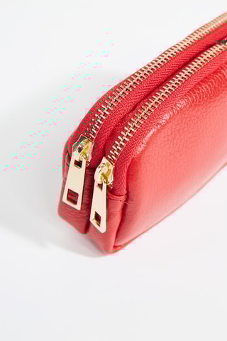 Porte-monnaie en cuir Tamar - Rouge