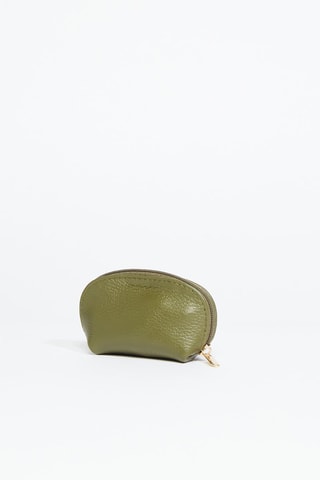 Porte-monnaie en cuir Nika croco - Vert