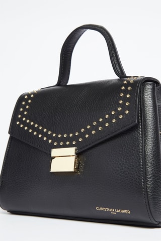 Sac bandoulière en cuir Enza - Noir