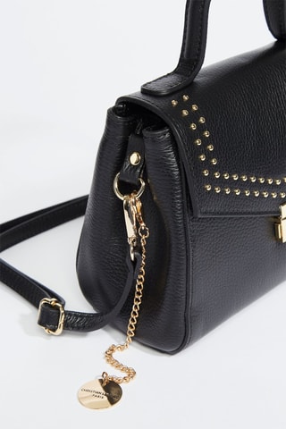 Sac bandoulière en cuir Enza - Noir