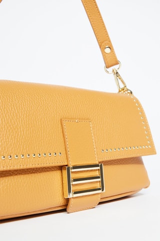 Sac bandoulière en cuir Lipa - Moutarde