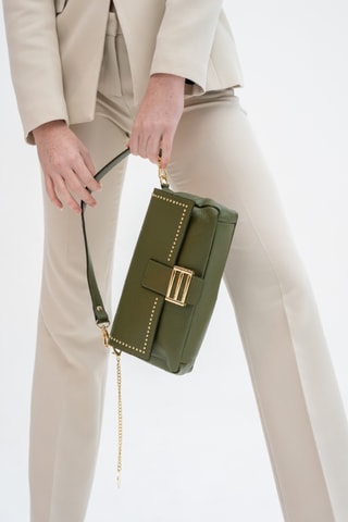 Sac bandoulière en cuir Lipa - Vert