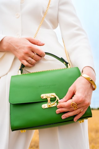 Sac à main en cuir Ora - Vert
