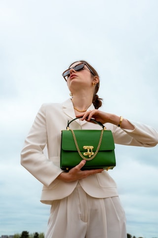 Sac à main en cuir Ora - Vert