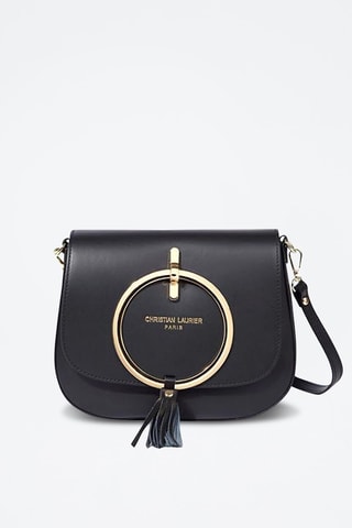 Sac bandoulière en cuir Audrey - Noir