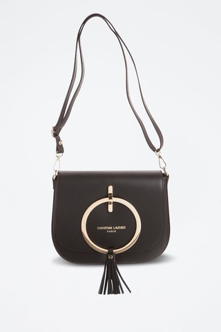 Sac bandoulière en cuir Audrey - Noir