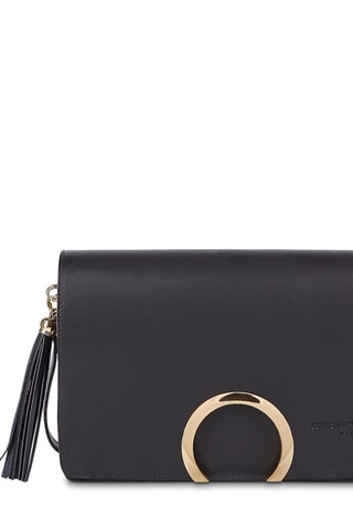 Sac bandoulière en cuir Yara - Noir