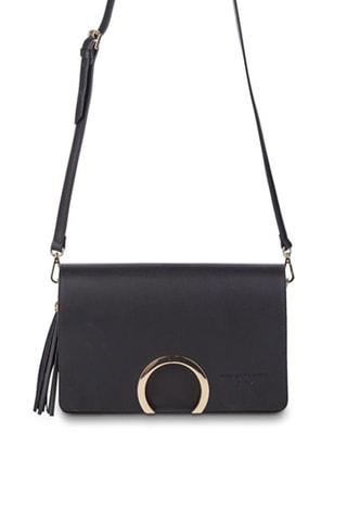Sac bandoulière en cuir Yara - Noir