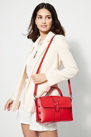 Sac à main en cuir Paty - Rouge