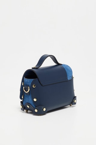 Sac à main en cuir Nan - Bleu