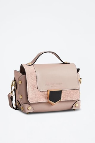 Sac bandoulière en cuir Nan - Rose clair